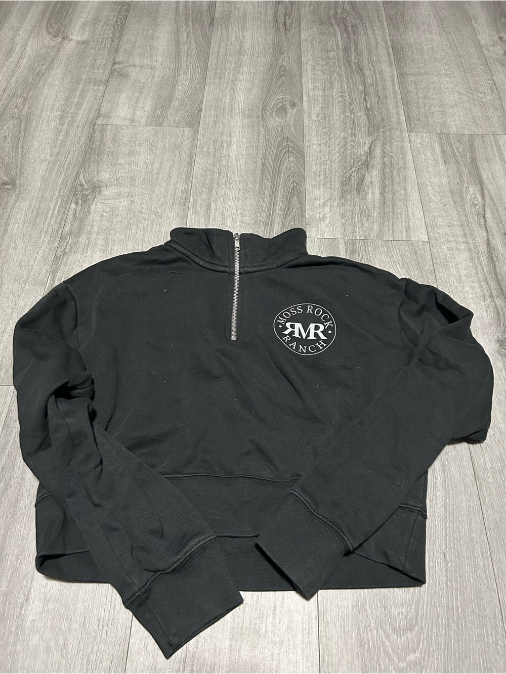 Men's Black Quarter-Zip Sweatshirt